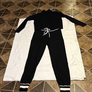 Michael KorsBlack and White Knit Sweater and Pants Set. Top size XS and pants S